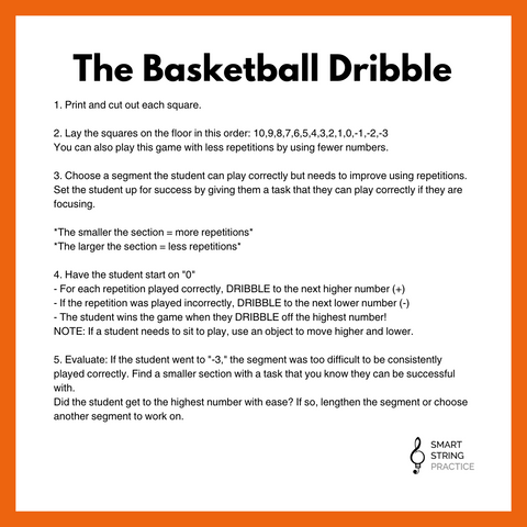 The Basketball Dribble - Number Line Game