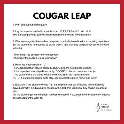The Cougar Leap - Number Line Game